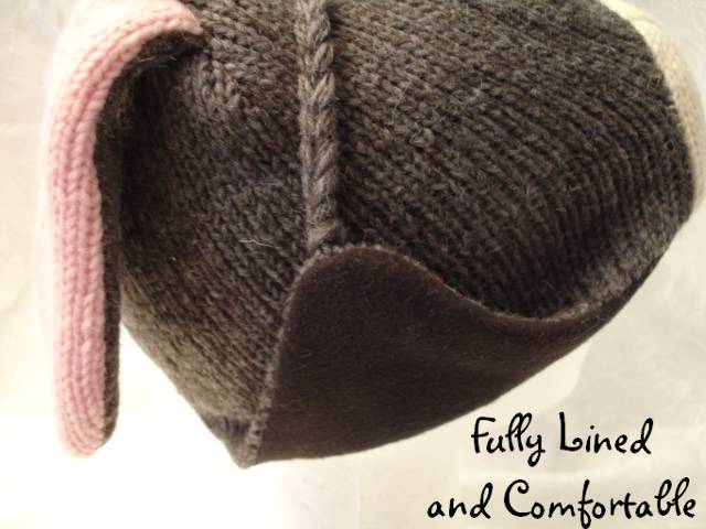 DONKEY HAT knit ADULT mule burro eeyore costume FL LINED ...